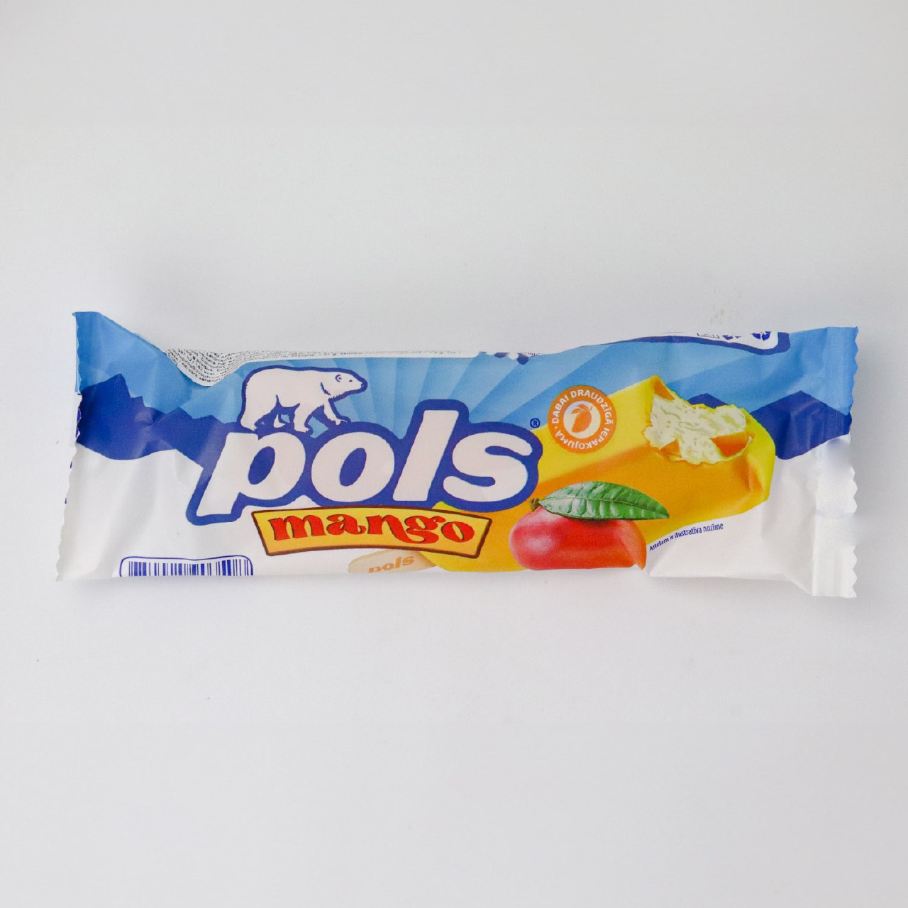 POLS Înghețată cremoasă cu piure de mango în glazură de mango